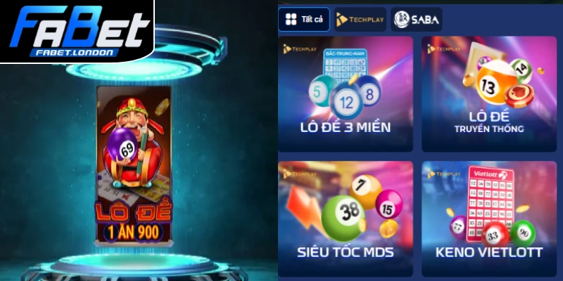 Tỷ lệ thưởng lô đề Fabet siêu cao, 1 ăn 900